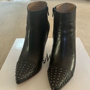 Neiman Marcus Black Nappa Bootie